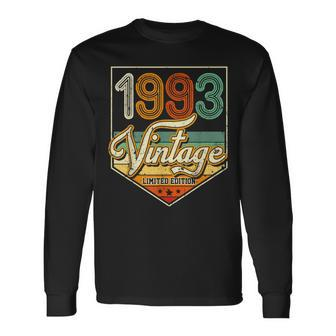 Vintage 1993 Limited Edition 30Th Birthday 30 Years Old V2 Long Sleeve T-Shirt - Seseable