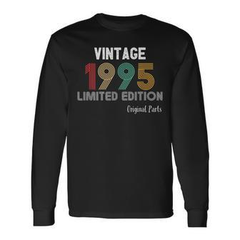 Vintage 1995 Birthday Idea Retro Birthday Party Long Sleeve T-Shirt | Mazezy