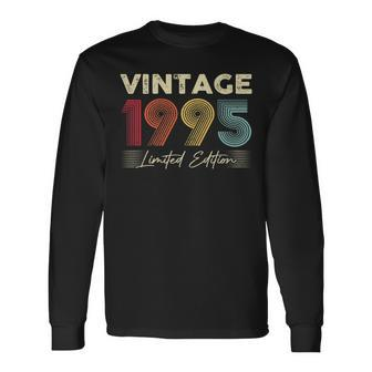 Vintage 1995 Wedding Anniversary Born In 1995 Birthday Party Long Sleeve T-Shirt - Seseable