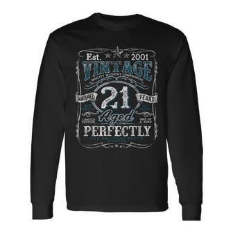 Vintage 2001 Limited Edition 21 Year Old 21St Birthday Long Sleeve T-Shirt T-Shirt | Mazezy