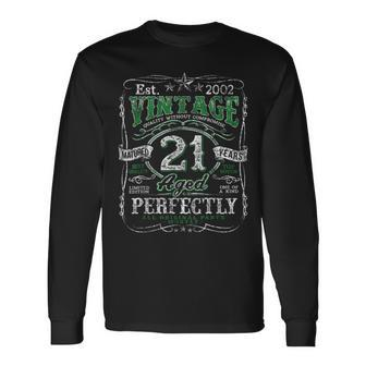 Vintage 2002 Limited Edition 21 Year Old 21St Birthday Long Sleeve T-Shirt T-Shirt | Mazezy