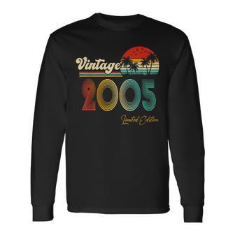 Vintage 2005 18Th Birthday 18 Years Old Limited Edition Long Sleeve T-Shirt - Thegiftio UK