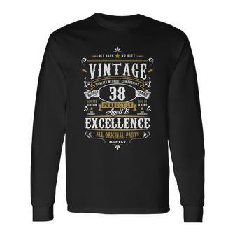 Vintage 38. Geburtstag Langarmshirts für Männer, Langarm Retro Look - Seseable