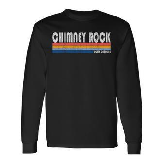 Vintage 70S 80S Style Chimney Rock Nc Long Sleeve T-Shirt - Seseable
