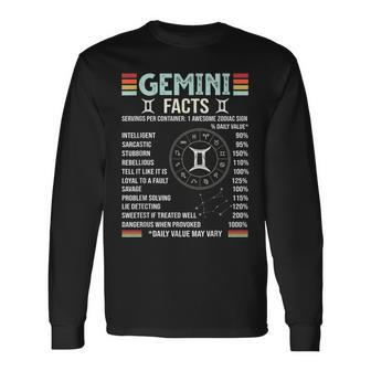 Vintage Astrology May June Birthday Zodiac Sign Retro Gemini Long Sleeve T-Shirt T-Shirt | Mazezy