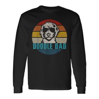 Vintage Best Doodle Dad Ever Fathers Day Golden Doodle Long Sleeve T-Shirt - Seseable