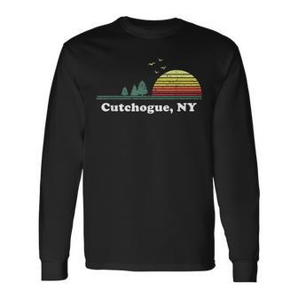 Vintage Cutchogue North Dakota Home Souvenir Print Long Sleeve T-Shirt - Seseable
