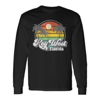 Vintage Key West Florida Keys Retro 70S Beach Vacation Long Sleeve T-Shirt T-Shirt | Mazezy