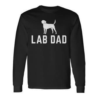 Vintage Lab Dad Labrador Retriever Dog For Men Long Sleeve T-Shirt - Seseable