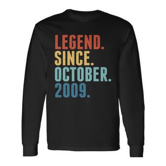 Vintage Legend Since October 2009 Birthday Long Sleeve T-Shirt - Monsterry UK