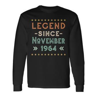 Vintage Legend Seit November 1964 Geburtstag Männer Frauen Langarmshirts - Seseable