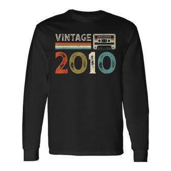 Vintage Made In 2010 13 Year Old Gifts Retro 13Th Birthday Men Women Long Sleeve T-shirt Graphic Print Unisex - Seseable