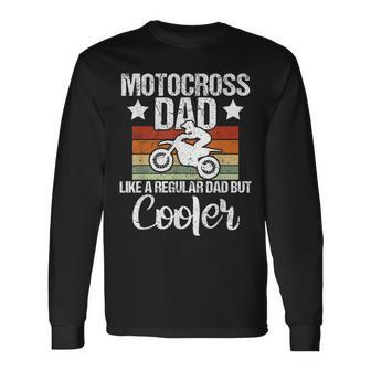 Vintage Motocross Dad Dirt Bike Motocross Dirt Bike Long Sleeve T-Shirt - Seseable