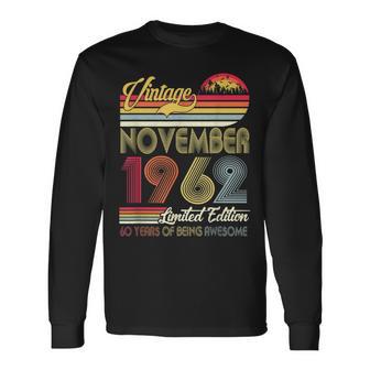 Vintage November 1962 Langarmshirts, 60. Geburtstag Männer Frauen - Seseable