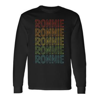 Vintage Ronnie Cool Name Birthday Long Sleeve T-Shirt - Seseable