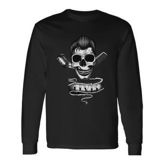 Vintage Skulls Legend Cool Graphic Long Sleeve T-Shirt - Monsterry UK