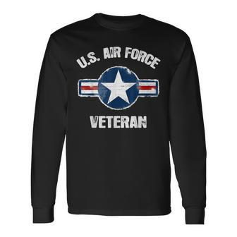 Vintage Us Air Force Veteran Vintage Usaf Veteran Long Sleeve T-Shirt - Seseable