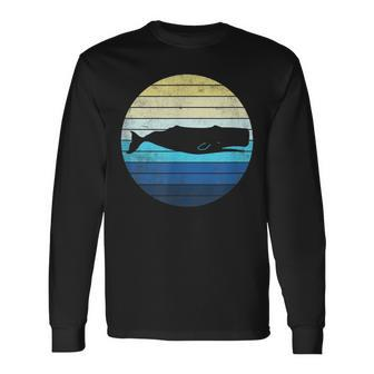 Vintage Whale For Sperm Whale Lover Animal Ocean Long Sleeve T-Shirt | Mazezy