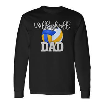 Volleyball Dad Vintage Volleyball Matching Long Sleeve T-Shirt - Seseable