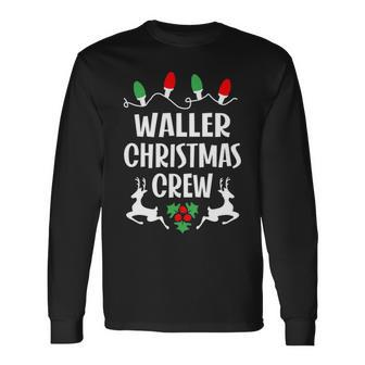 Waller Name Christmas Crew Waller Long Sleeve T-Shirt - Seseable