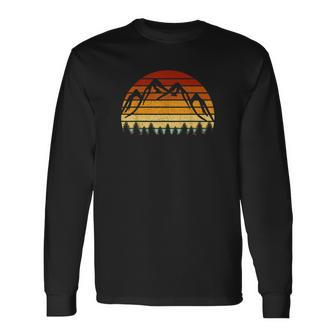 Wander Vintage Sun Mountains For Mountaineers And Hikers Long Sleeve T-Shirt - Seseable