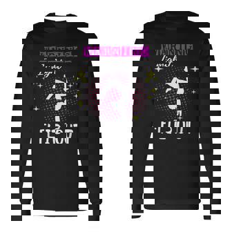 Warning I Might Flip Out Gymnast Cheerleading Long Sleeve T-Shirt T-Shirt | Mazezy