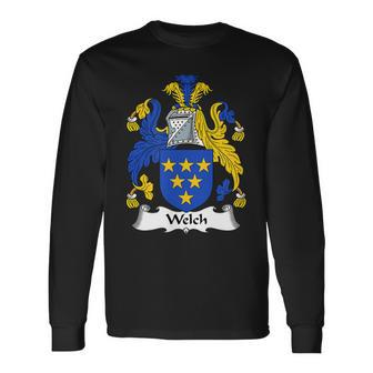 Welch Coat Of Arms Crest Men Women Long Sleeve T-Shirt T-shirt Graphic Print - Thegiftio UK