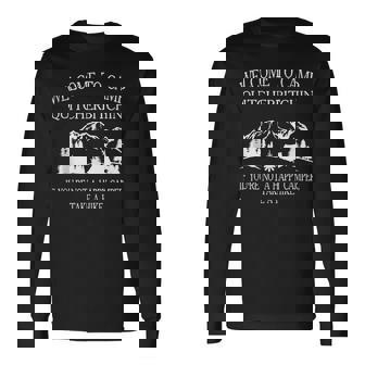 Welcome To Camp Quitcherbitchin Camp Camper Camping Graphic Long Sleeve T-Shirt | Mazezy