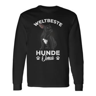 Weltbeste Hunde Oma Französische Bulldogge Frenchie Frauchen Langarmshirts - Seseable