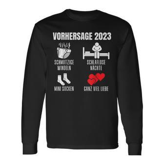 Werdender Papa  Werdende Mama Vorhersage 2023 Babyparty Langarmshirts - Seseable