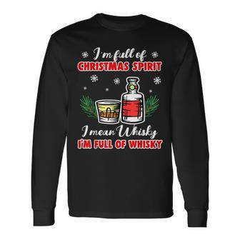 Whisky Party Christmas Outfit Xmas Gift Idea Funny Christmas Men Women Long Sleeve T-shirt Graphic Print Unisex - Seseable
