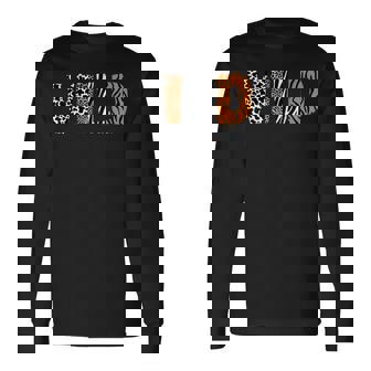 Wild Animal Pattern Cow Leopard Zebra Tiger Animal Print Long Sleeve T-Shirt T-Shirt | Mazezy