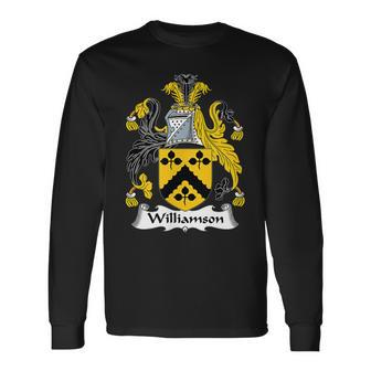 Williamson Coat Of Arms Crest Men Women Long Sleeve T-Shirt T-shirt Graphic Print - Thegiftio UK
