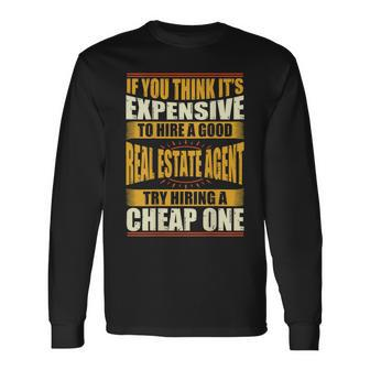 Wofunny Real Estate Agent Broker Assistant Long Sleeve T-Shirt | Mazezy