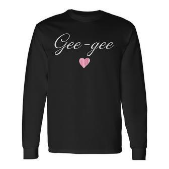 Womens Oma Gee-Gee T For New Mom Mothers Day Men Women Long Sleeve T-shirt Graphic Print Unisex - Seseable