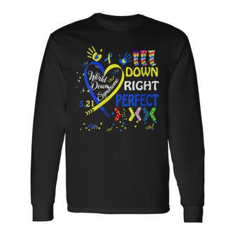 World Down Syndrome Day Awareness Socks 21 March Long Sleeve T-Shirt T-Shirt | Mazezy