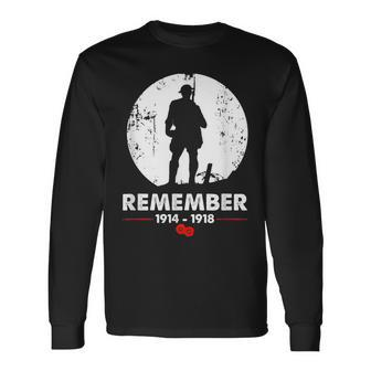 World War 1 Remember First World War Long Sleeve T-Shirt - Seseable