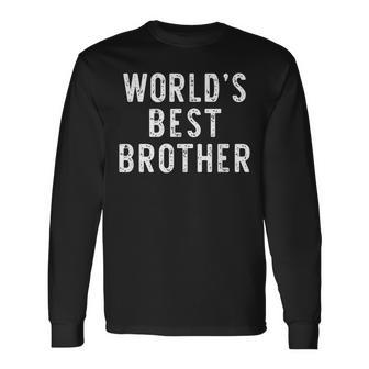 Worlds Best Brother Christmas Men Women Long Sleeve T-Shirt T-shirt Graphic Print - Thegiftio UK
