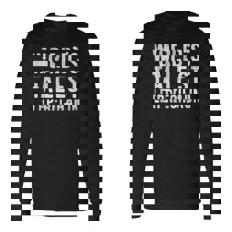 Worlds Tallest Leprechaun Featuring Shamrock Long Sleeve T-Shirt - Seseable