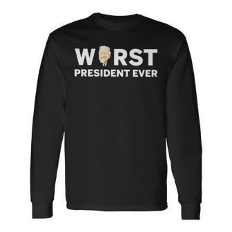 Worst President Ever V2 Long Sleeve T-Shirt T-Shirt | Mazezy