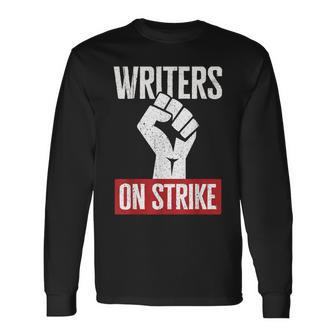 Writers Guild Of America On Strike Anti Ai Chatbots Wga Long Sleeve T-Shirt T-Shirt | Mazezy
