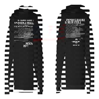 Ww2 American Battleship Uss North Carolina Bb-55 Warships Long Sleeve T-Shirt - Seseable