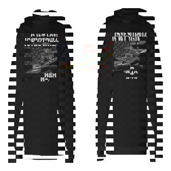 Ww2 American Battleship Uss West Virginia Bb-48 Warships Long Sleeve T-Shirt - Seseable