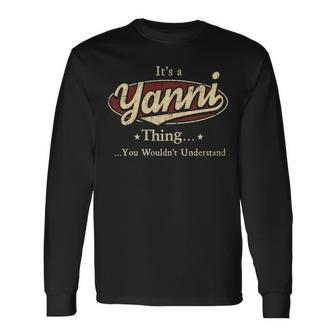 Yanni Personalized Name Gifts Name Print S S With Name Yanni Men Women Long Sleeve T-shirt Graphic Print Unisex - Seseable