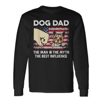 Yorkshire Terrier Dog Dad The Man The Myth Fathers Day Long Sleeve T-Shirt - Thegiftio UK