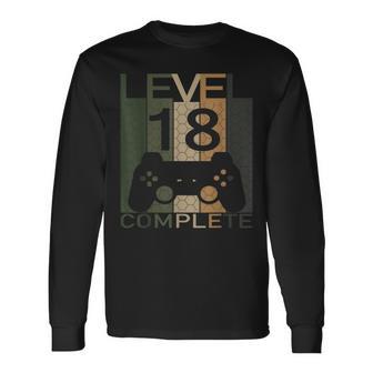 Zocker 18 Geburtstag Level 18 Jahre 2003 Gaming Langarmshirts - Seseable