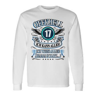 17 Geburtstag Lustig Offiziell 17 Ich Kann AllesSchatz Langarmshirts - Seseable