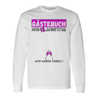 18 Geburtstag Gästebuch 18 Jahre Geburtstagsgeschenk Gast Langarmshirts - Seseable