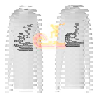 1970S Retro Skateboarder Silhouette Skateboarding Men Women Long Sleeve T-Shirt T-shirt Graphic Print - Thegiftio UK