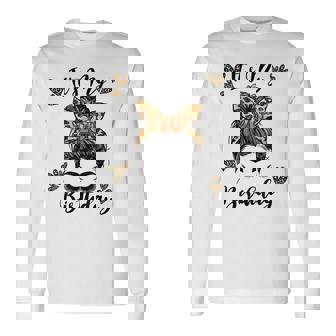 20 Years Old Girl 20Th Birthday Messy Bun Happy Birthday 20 Long Sleeve T-Shirt | Mazezy